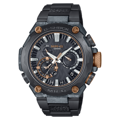 The high-end G-SHOCK MRG-B2000JS-1A with black strap and titanium case