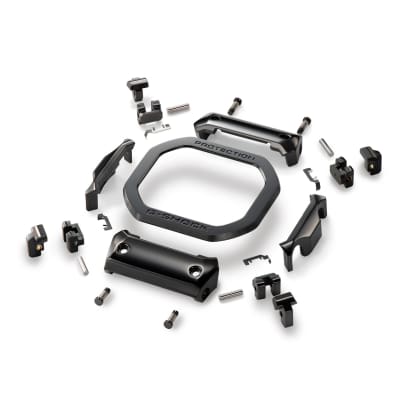 Illustration of the individual parts that make up the housing of the MRG-B5000B-1