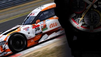 Référence du numéro champion « 36 » de la voiture TOM'S imprimé sur le verre