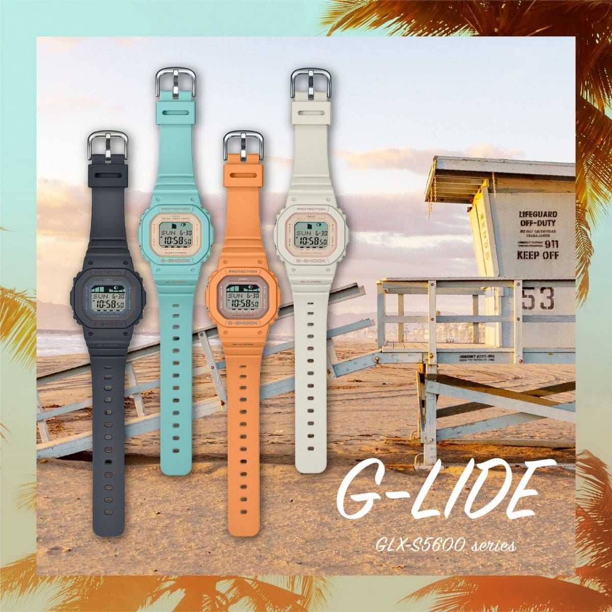 De gauche à droite : GLX-S5600-1, GLX-S5600-3, GLX-S5600-4, GLX-S5600-7
