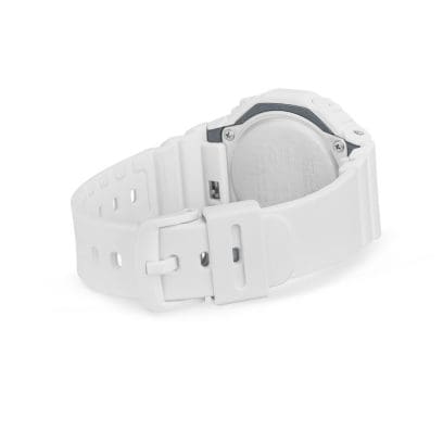 Dos et fermoir de la montre-bracelet en résine blanche GMA-S2100MD-7A