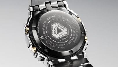 GMW-B5000SS-2 : fond du boîtier vissé gravé du logo du 50e anniversaire