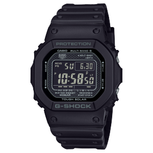 Montre numérique noire GW-5000HS-1 avec boîtier rectangulaire et bracelet en résine