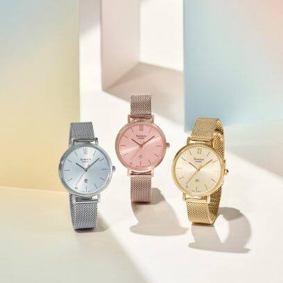 From left: SHE-4539SM-2A, SHE-4539CM-4A, SHE-4539GM-9A