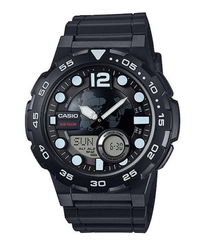 CASIO AEQ-100W-1AV 手錶 黑色 #1