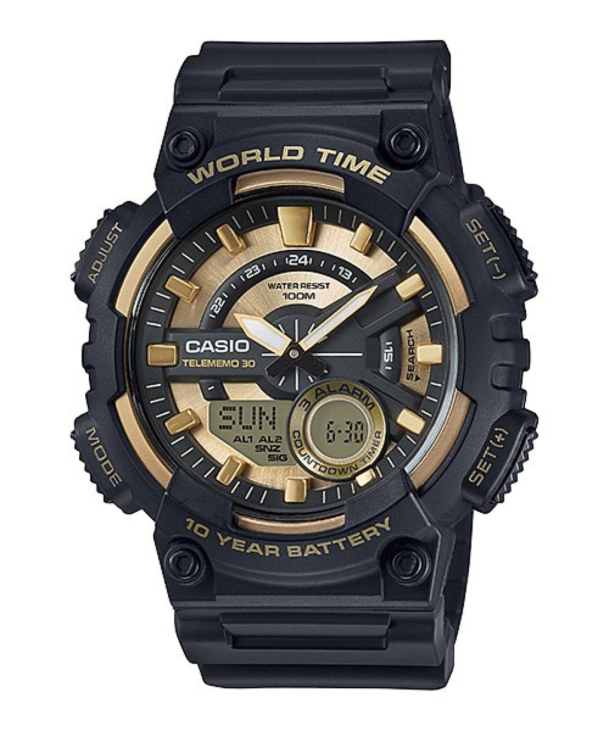 CASIO AEQ-110BW-9AV 手錶 金色 #1