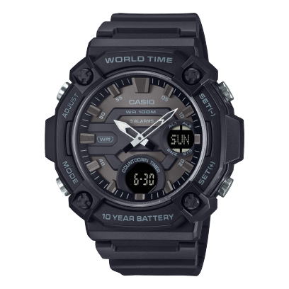 CASIO AEQ-120W-1BV 手錶 黑色 #1