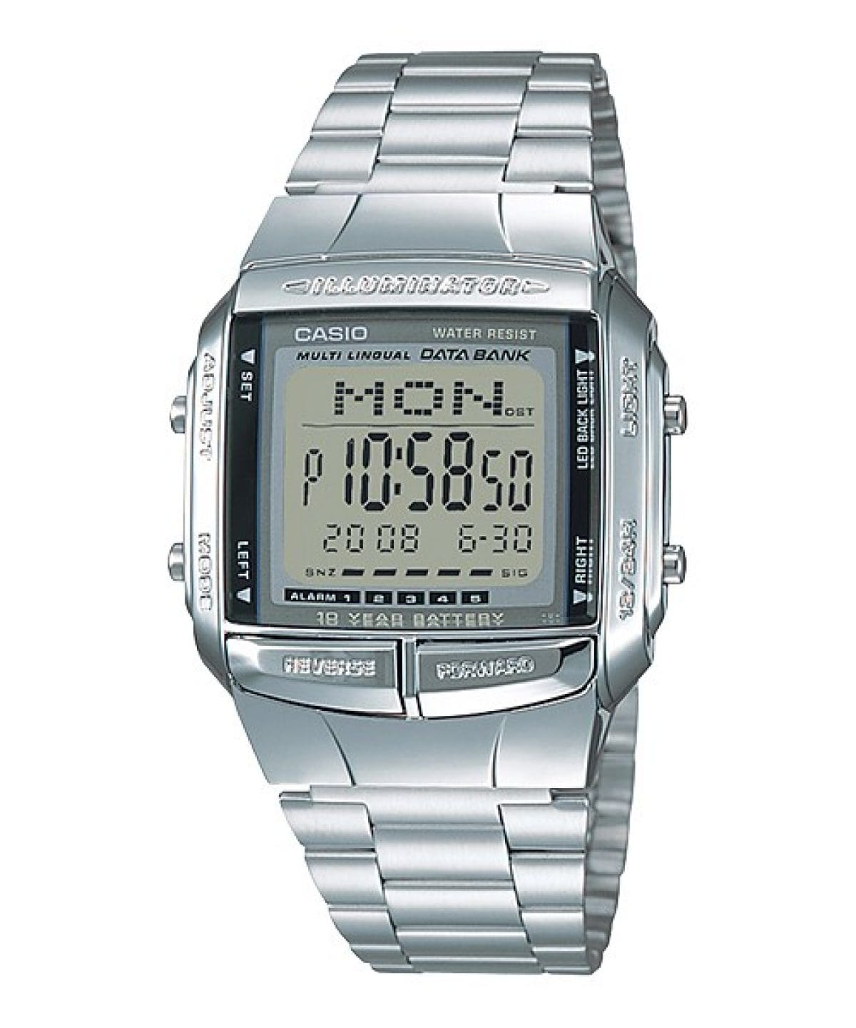 CASIO DB-360-1A 手錶 銀色 #1