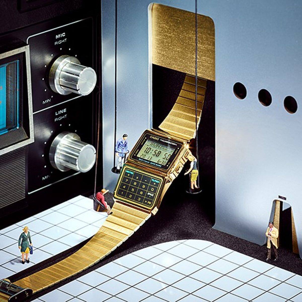 CASIO DBC-611G-1 手錶 金色 #2