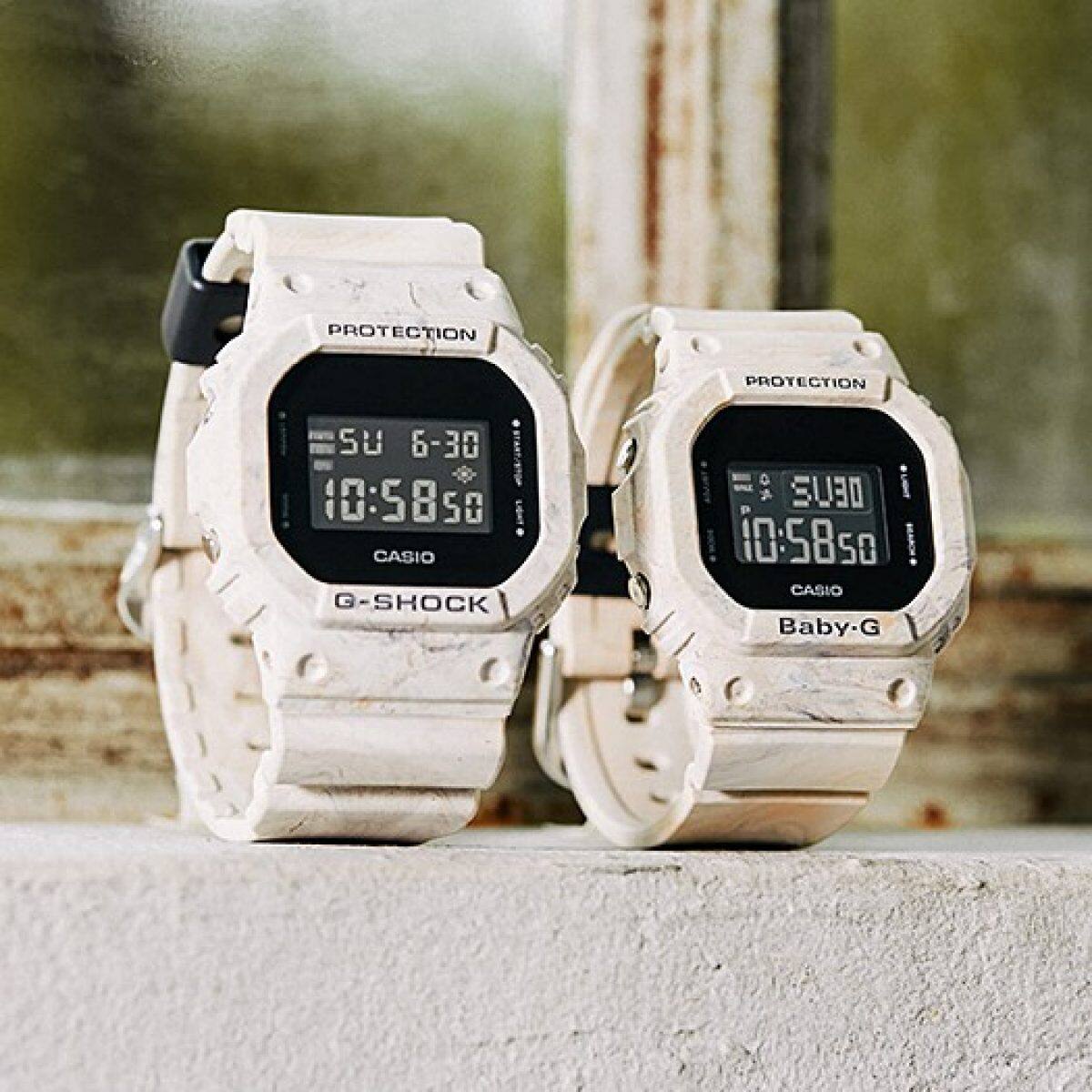 G-SHOCK DW-5600WM-5 手錶 米色 #7