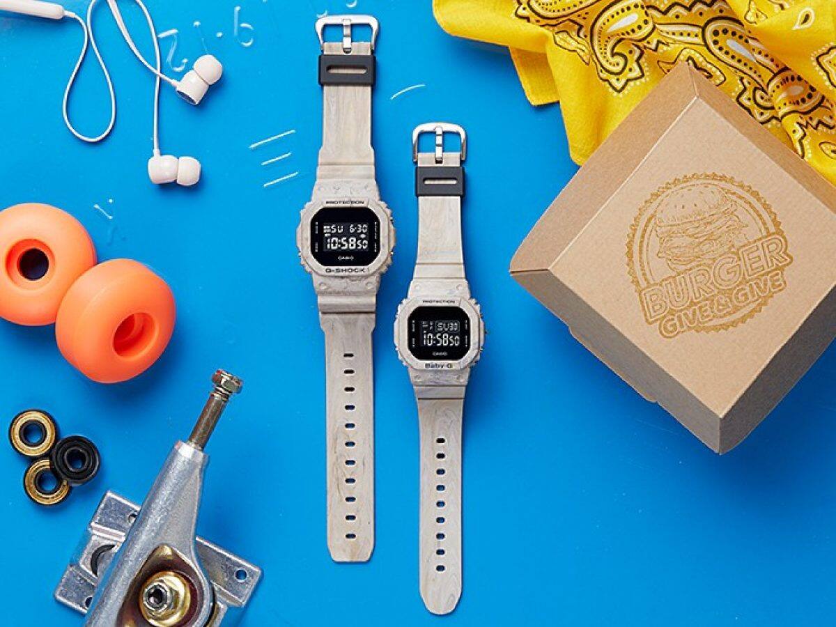 G-SHOCK DW-5600WM-5 手錶 米色 #8