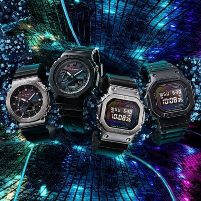從左邊開始：GM-2100RW-1A、GA-2100RW-1A、GM-5600RW-1、DW-5600RW-1 #6