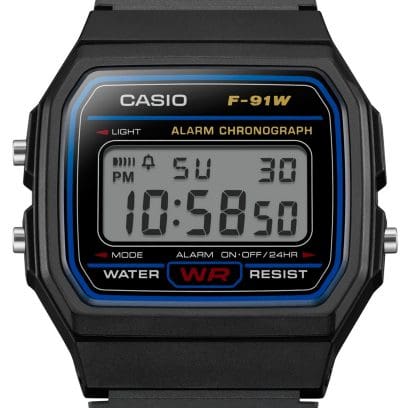 CASIO F-91W-1 手錶 黑色 #8