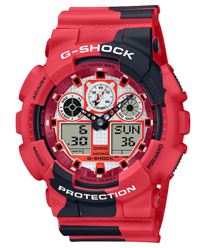 G-SHOCK GA-100JK-4A 手錶 紅色 #1