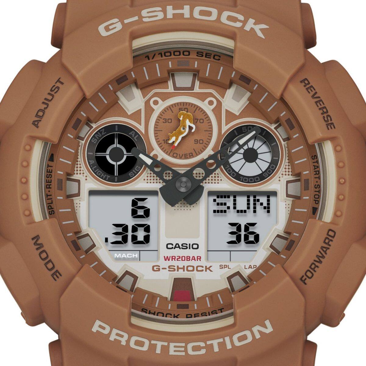 G-SHOCK GA-100SHB-5A 手錶 啡色 #8
