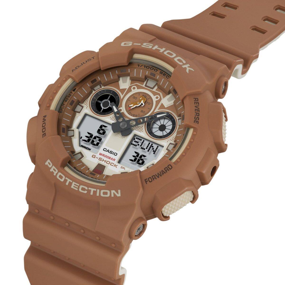 G-SHOCK GA-100SHB-5A 手錶 啡色 #9
