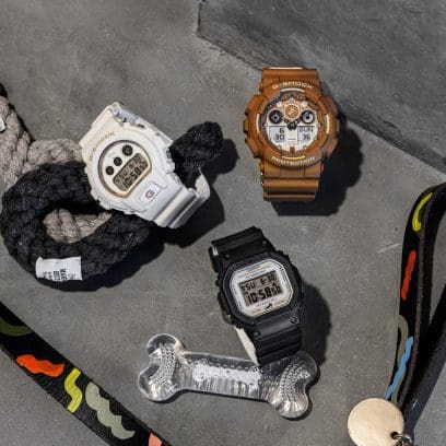 從左邊開始：DW-6900SHB-7、DW-5600SHB-1、GA-100SHB-5A #4
