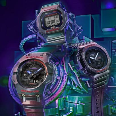 從左邊開始：GA-B001AH-6A、DW-B5600AH-6、GA-2100AH-6A #6
