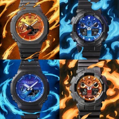 從右上順時針起：GA-100FL-1A、GA-100FL-8A、GA-2100FL-1A、GA-2100FL-8A #7