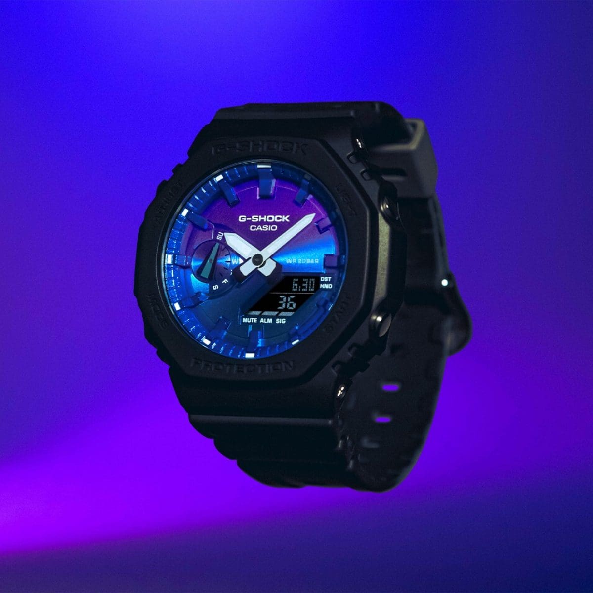 G-SHOCK GA-2100FL-1A 手錶 黑色 #6