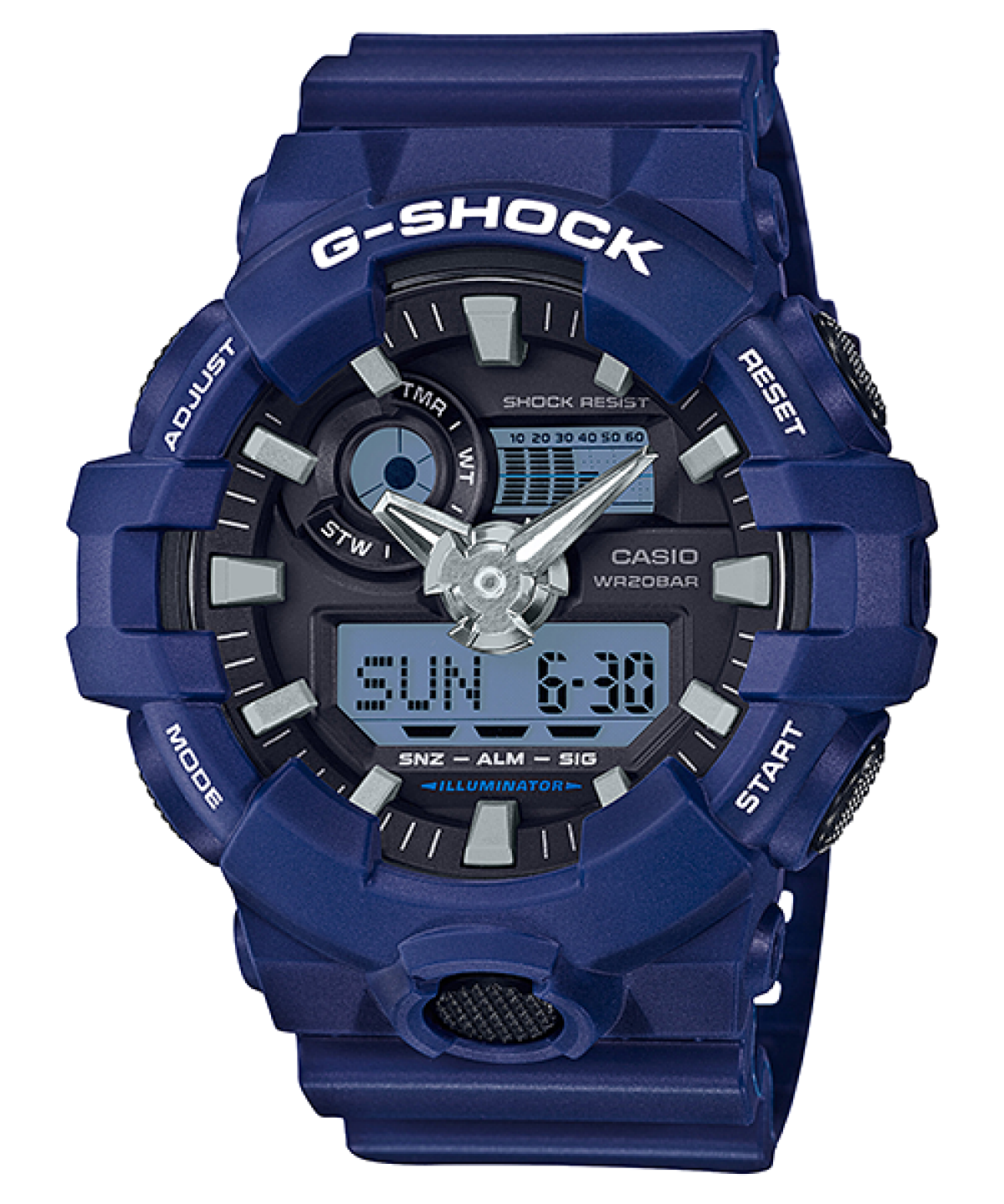 G-SHOCK GA-700-2A 手錶 藍色，淺藍 #1