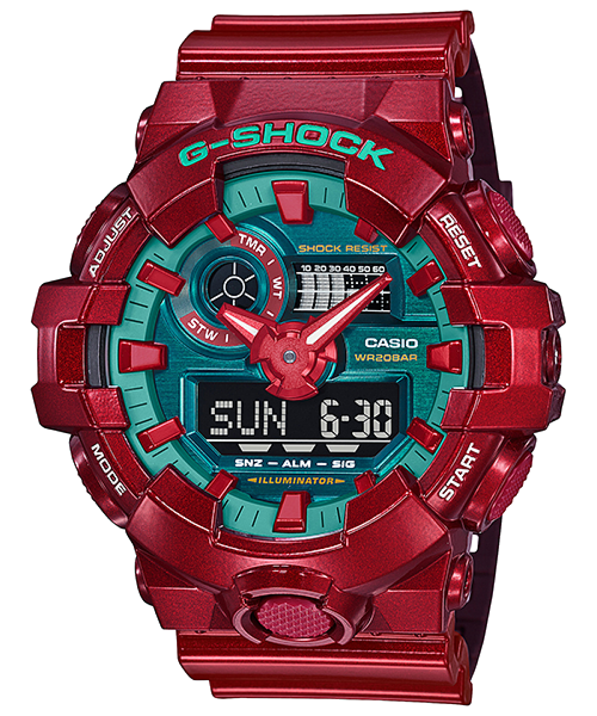 G-SHOCK GA-700DBR-4A 手錶 紅色 #1