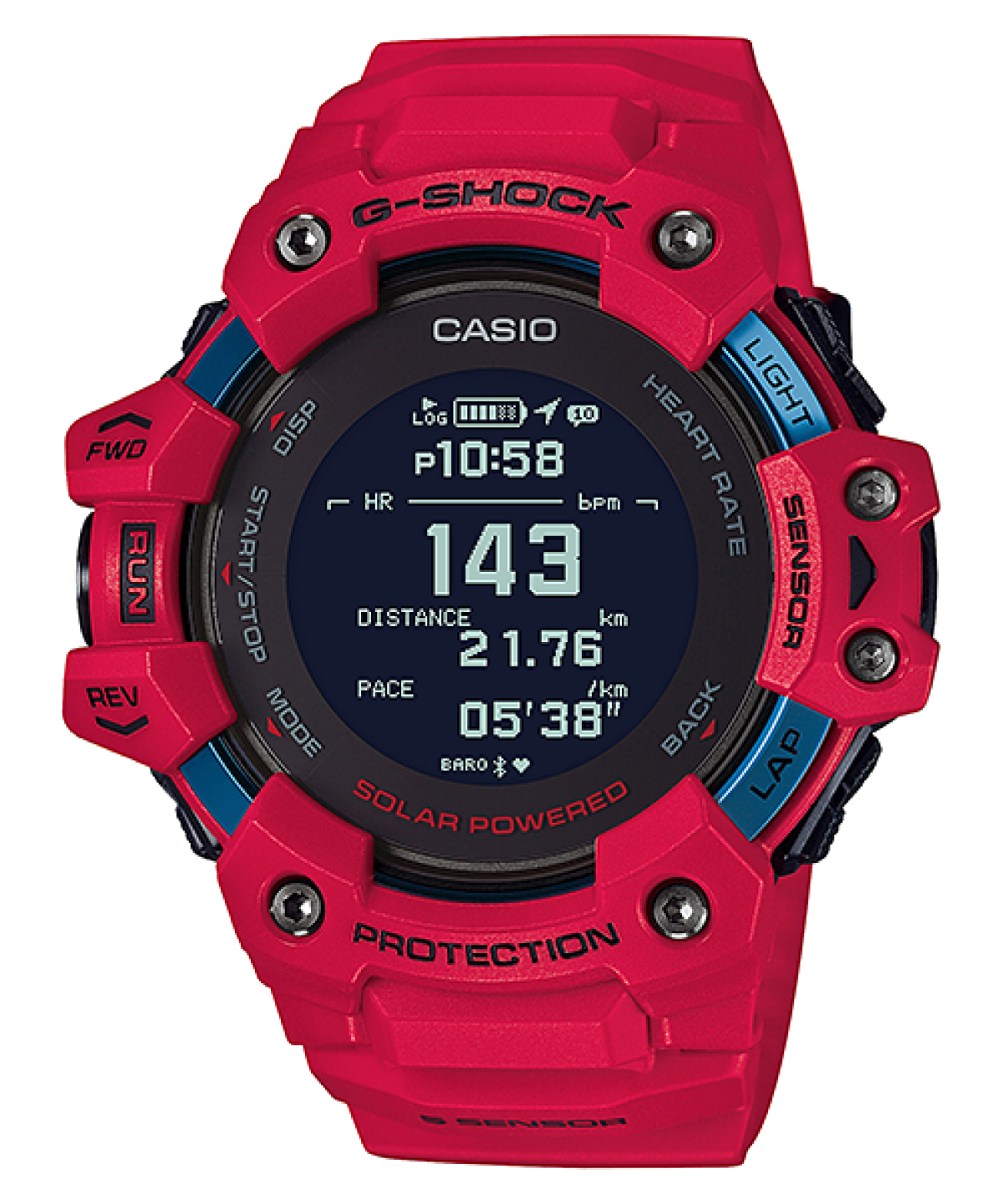 G-SHOCK GBD-H1000-4 手錶 紅色 #1