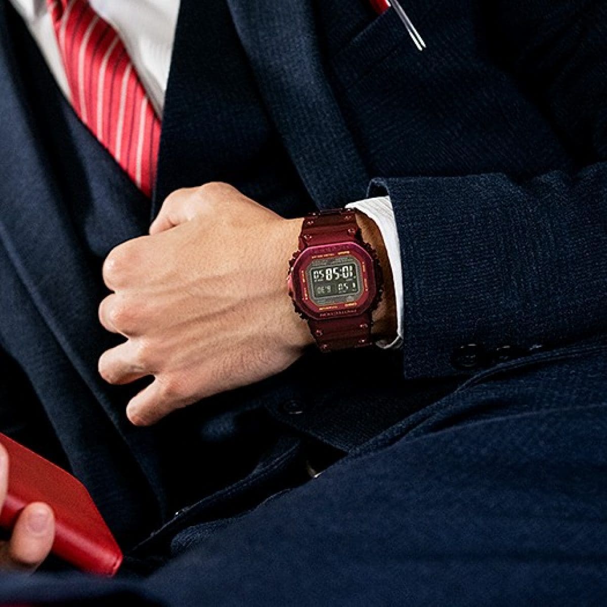 G-SHOCK GMW-B5000RD-4 手錶 紅色 #9