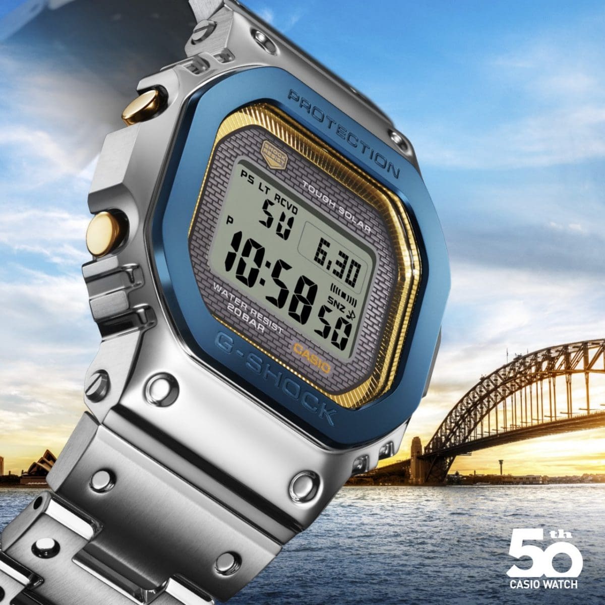 G-SHOCK GMW-B5000SS-2 手錶 藍色，淺藍 #2
