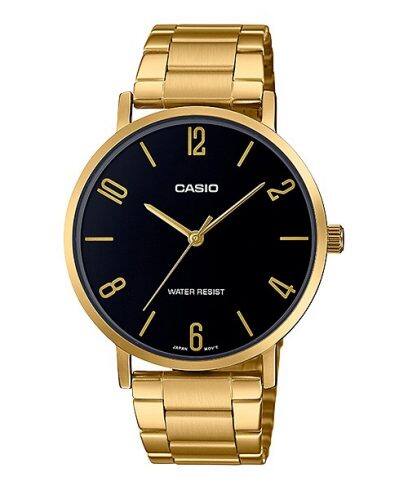 CASIO MTP-VT01G-1B2 手錶 金色 #1