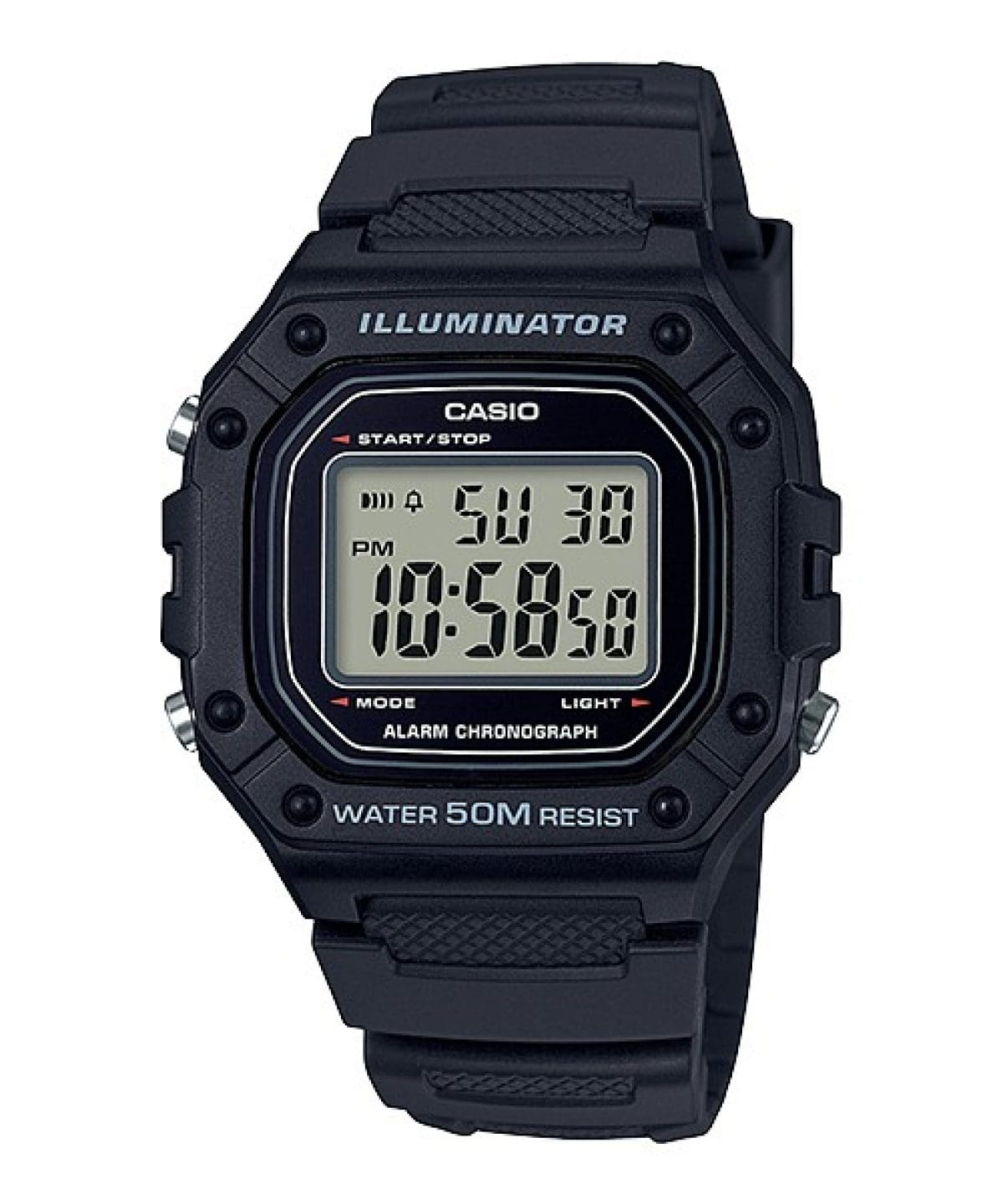 CASIO W-218H-1AV 手錶 黑色 #1