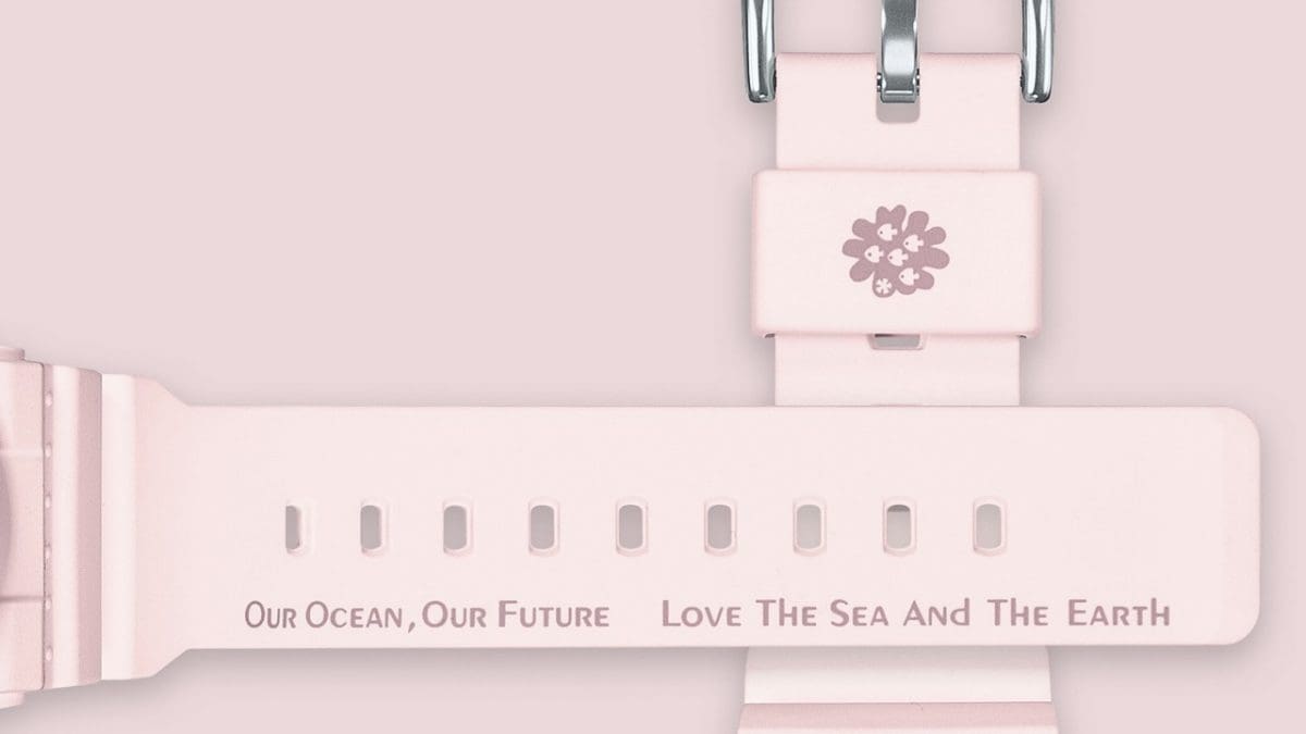 BA-110AQ-4A Casing dan tali jamnya terinspirasi oleh nuansa warna terumbu karang