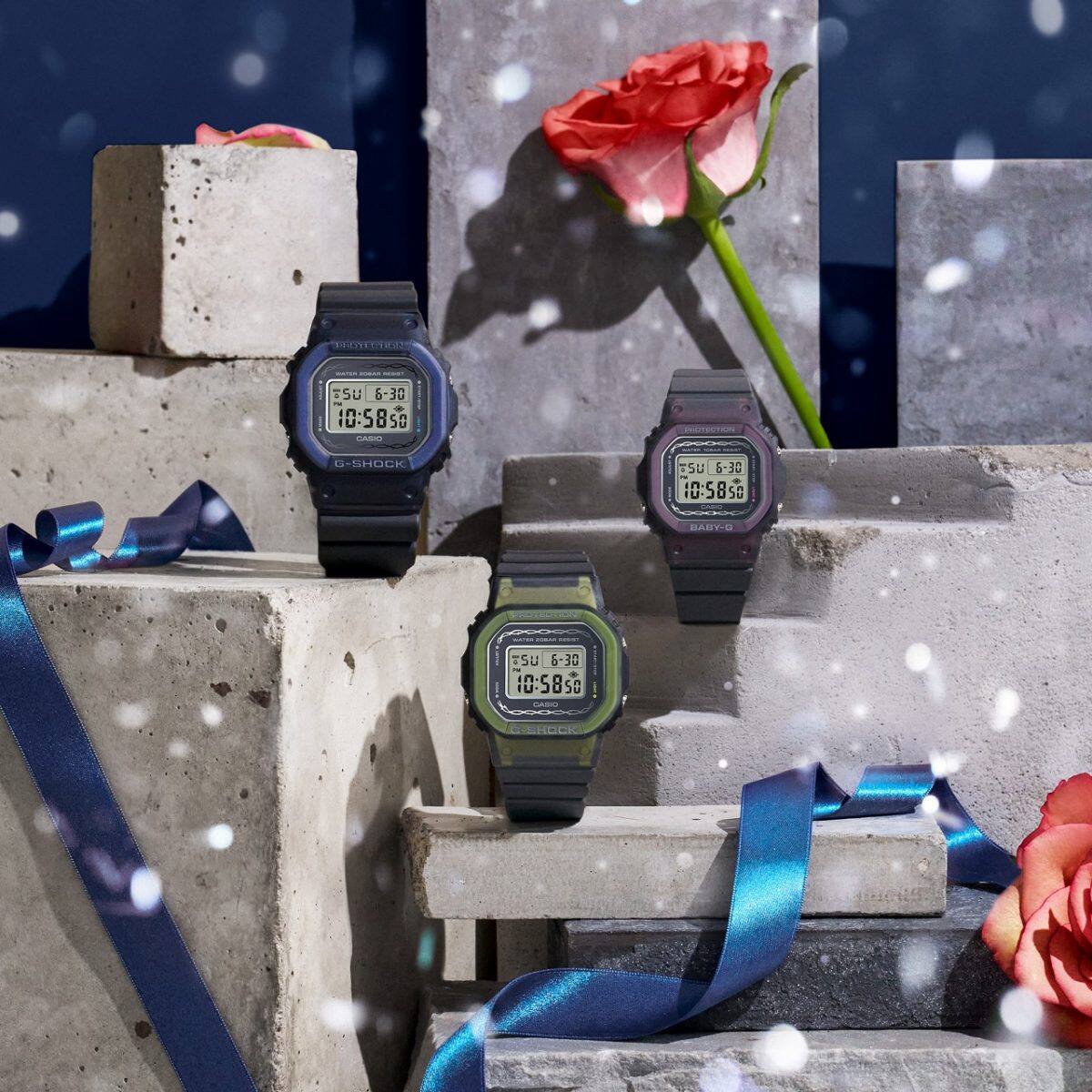 From left: DW-5600RS-8, GMD-S5610RS-8, BGD-565RS-8