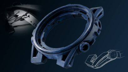 Karbon biru indigo ECB-2000CB-2A: Casing dari bahan resin yang diperkuat serat karbon