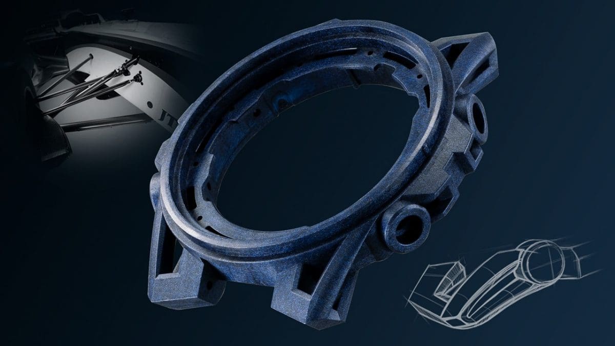 Karbon biru indigo ECB-2000CB-2A: Casing dari bahan resin yang diperkuat serat karbon
