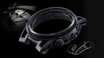 Casing resin EQS-960D-1AV yang diperkuat serat karbon dengan desain lengan suspensi