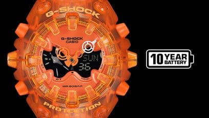 GA-V01SKE-4A Jam tangan tahan lama dengan masa pakai baterai sekitar 10 tahun