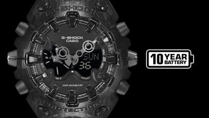GA-V01SKE-8A Jam tangan tahan lama dengan masa pakai baterai sekitar 10 tahun