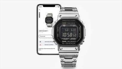 Penunjuk waktu bertenaga surya GMW-B5000BT-1 dengan Bluetooth® dan kontrol radio untuk meningkatkan akurasi dan keandalan