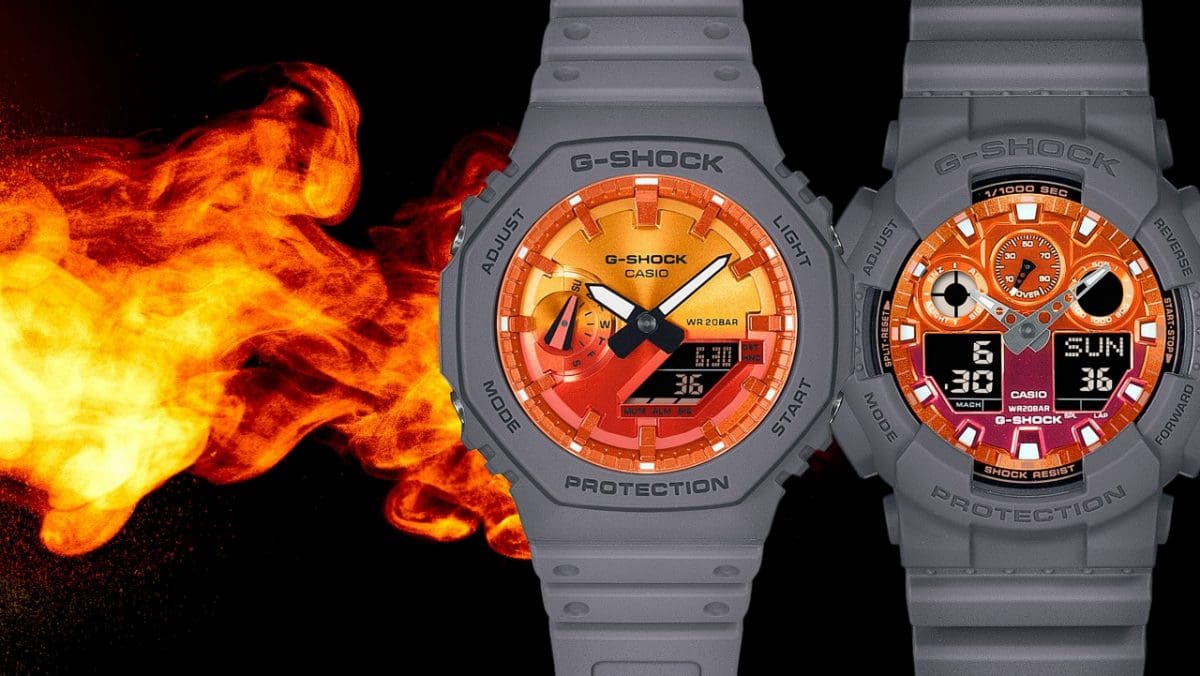 GA-2100FL-8A Orange flames of passion #3