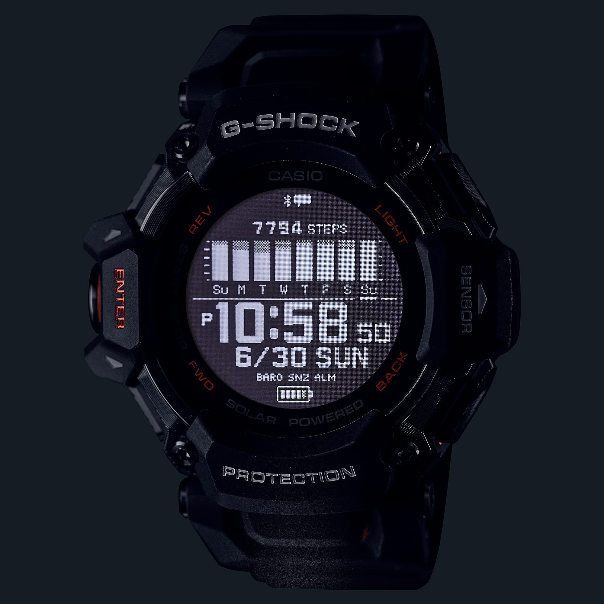 Vis De Rechange Pour Casio G-Shock GBD-H2000-1AER - Acier Noir, Positions 2H-4H Et 8H-10H