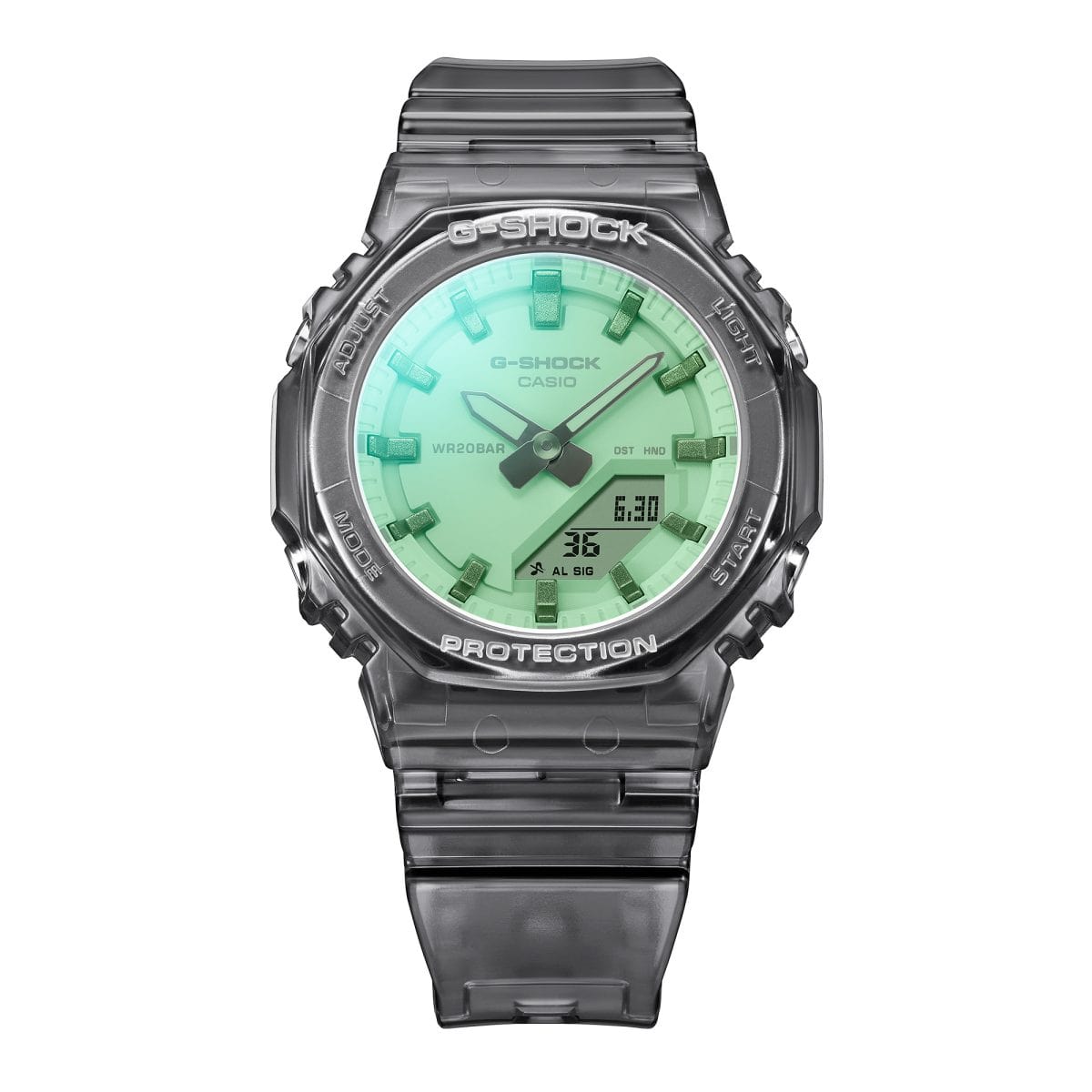 GMA-P2100SR-1A Shimmering sun-drenched summer colors: Vapor deposition effects cover entire watch glass #7