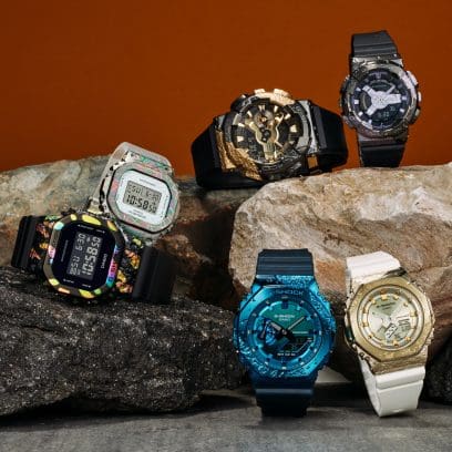 Clockwise from 12 o'clock: GM-114GEM-1A9, GM-S114GEM-1A2, GM-S2140GEM-9A, GM-2140GEM-2A, GM-5640GEM-1, GM-S5640GEM-7 #7