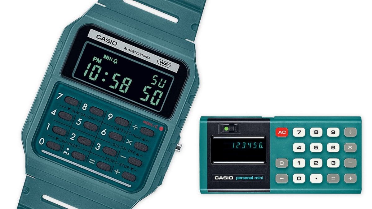 CA-53WB-1B Design and colors pay homage to Casio Mini calculators