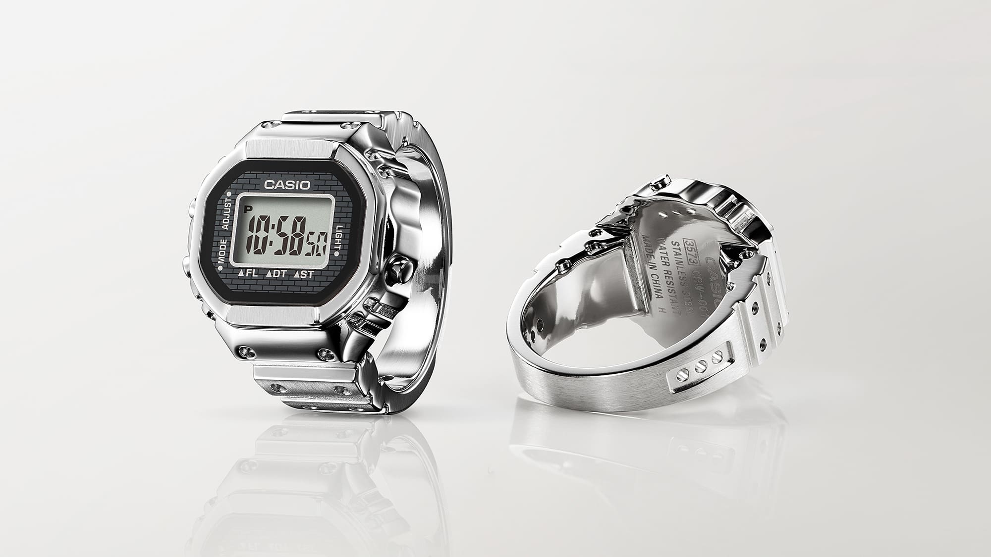 Casio CRW001-1D Digital Ring Watch | Stainless Steel CASIO Casio CRW001-1D Digital Ring Watch | Stainless Steel CASIO