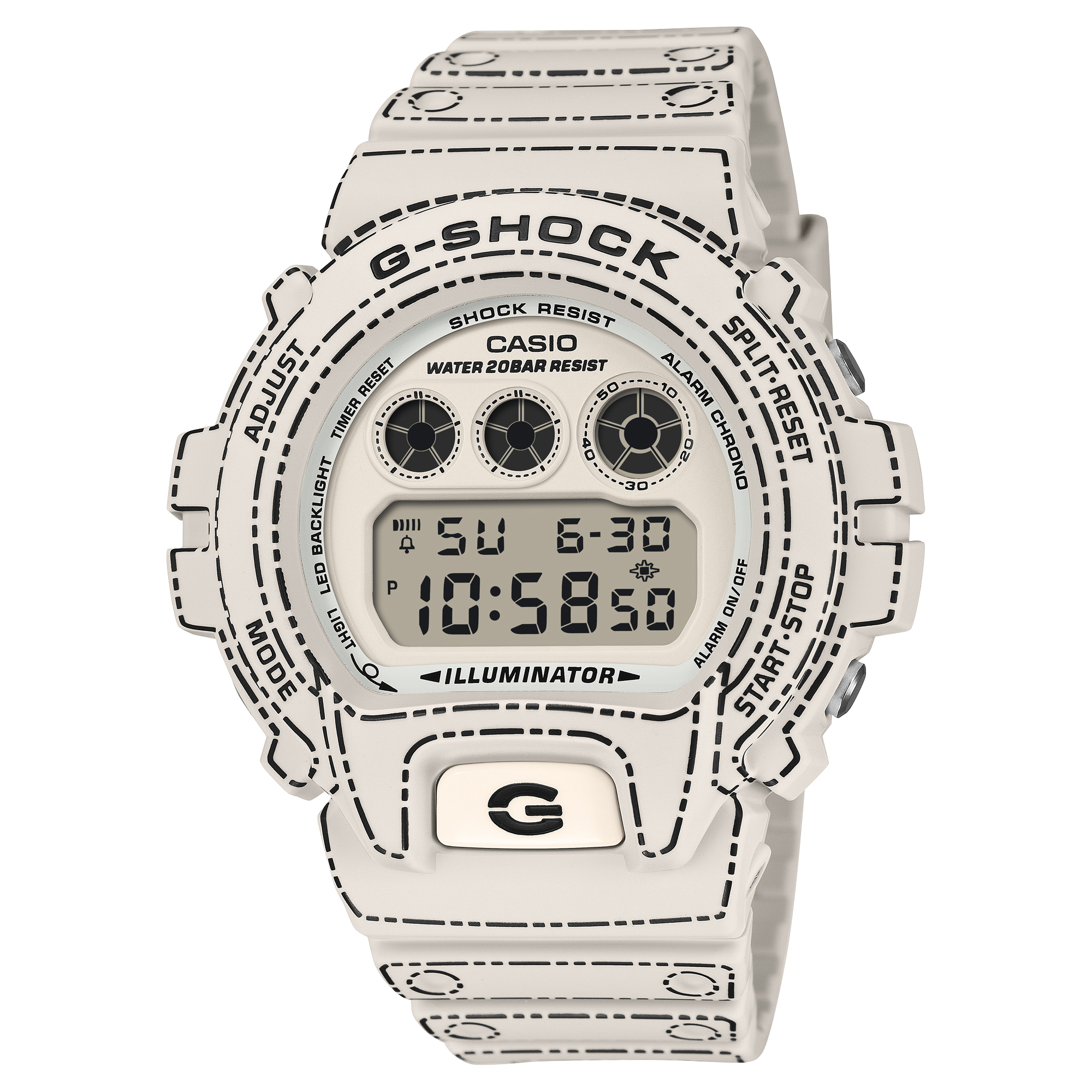 カシオ　G-SHOCK 生産終了 ホワイト×シルバー DW6900 DW-6900RGM-5 | CASIO