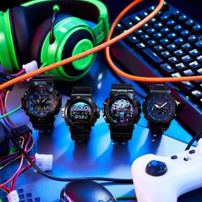 From left: GA-700RGB-1A, DW-6900RGB-1, GA-100RGB-1A, GA-2100RGB-1A