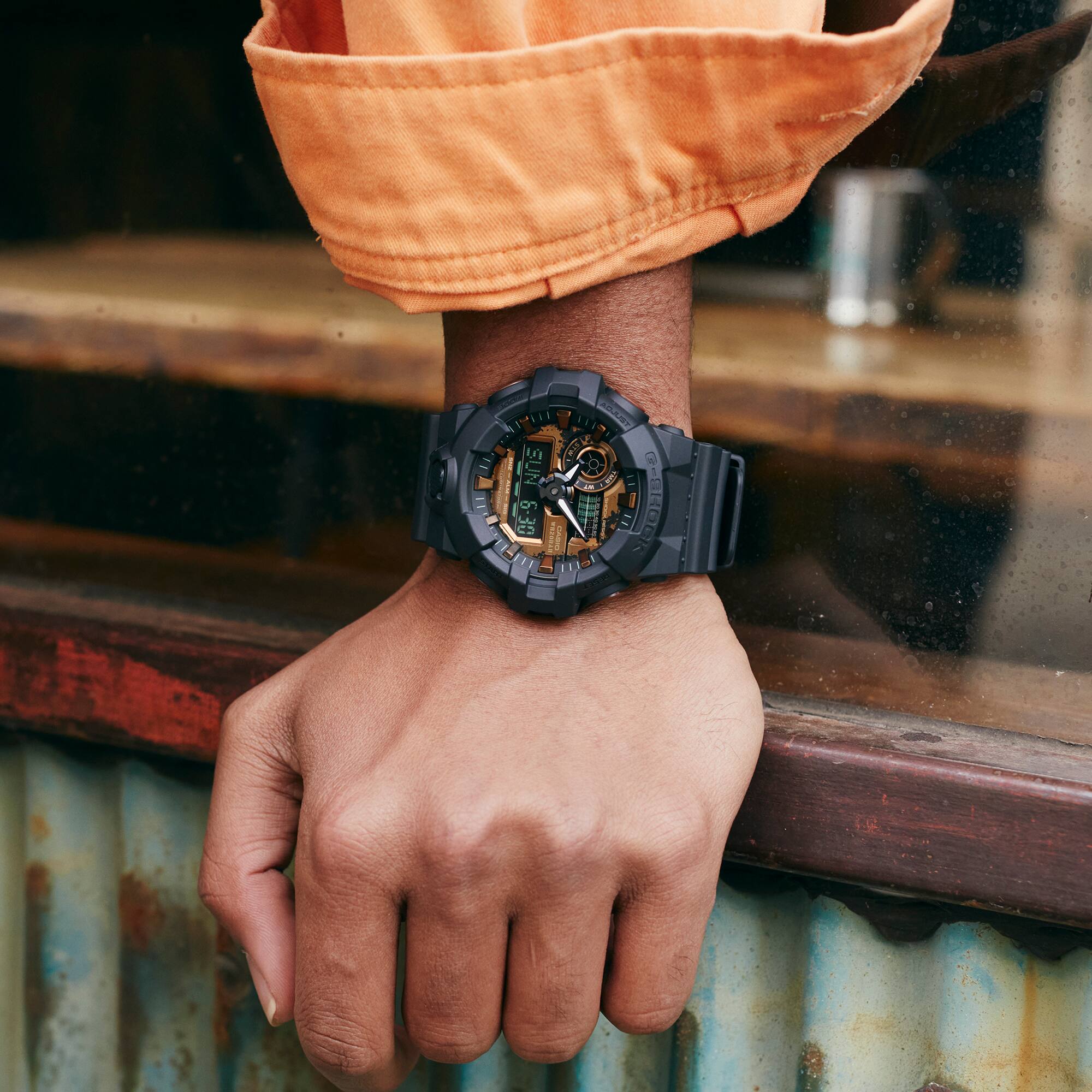 G-Shock Duel Time Rusted Iron Colour Dial 200M WR - GA-700RC-1A G-SHOCK 