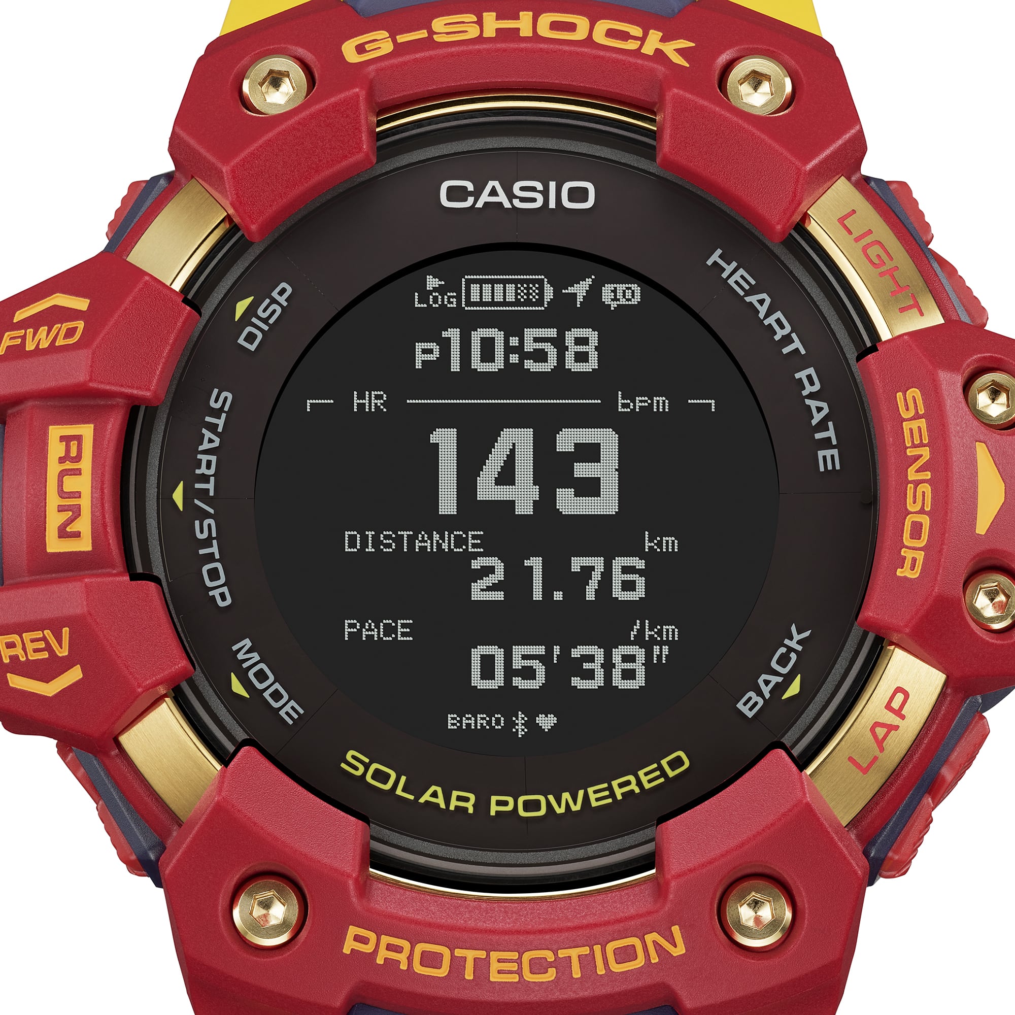 Boutons De Remplacement Jaunes Pour Montre Casio GBD-H1000 / GBD-H1000BAR-4 - Neufs Avec étiquettes