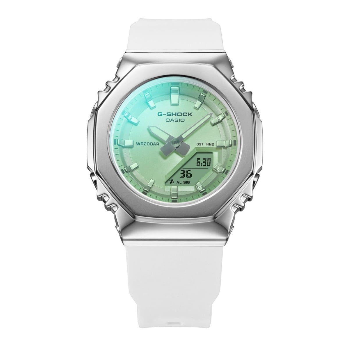 GM-S2110SR-7A Shimmering sun-drenched summer colors: Vapor deposition effects cover entire watch glass